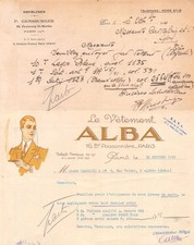 1930 DOUBLURES P GENSBURGER A PARIS & VETEMENT ALBA A PARIS - M. CARRABIN A L