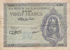 ALGERIE  -  20 FRANCS TYPE 1942