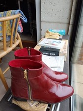 BOTTINES ROUGE POINTURE 37