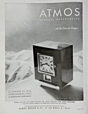 PUBLICITÉ DE PRESSE 1932 ATMOS PENDULE PERPÉTUELLE - LAURE ALBIN GUILLOT
