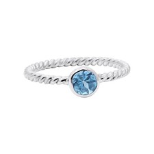 Rond Topaze Bleu Londres 925