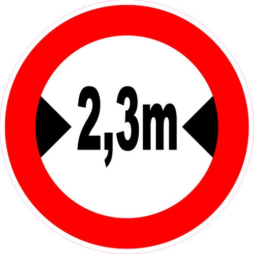 Largeur passage maximum - largeur,