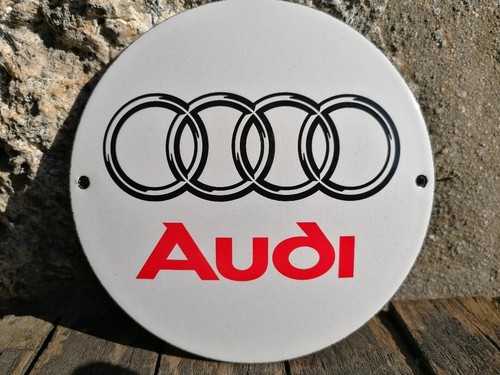 Plaque émaillée audi enamel - plaque,