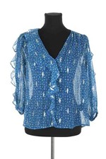 Blouse en soie bleue Bash XS