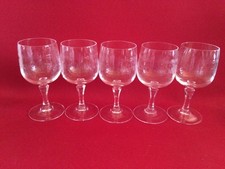 5 VERRES à EAU MATIGNON Cristal d'Arques