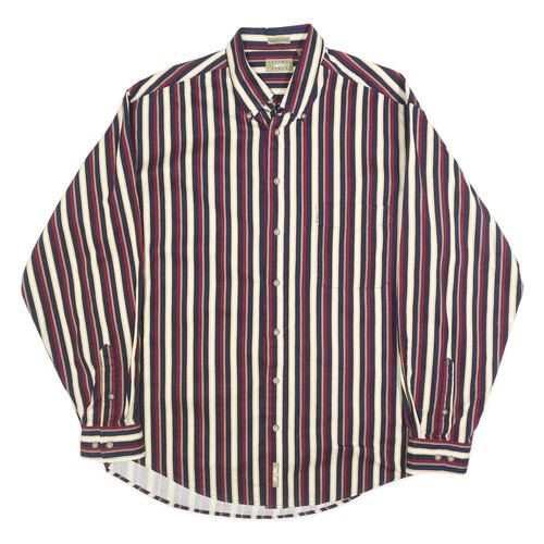 Chemise coton rayée marine - coton,
