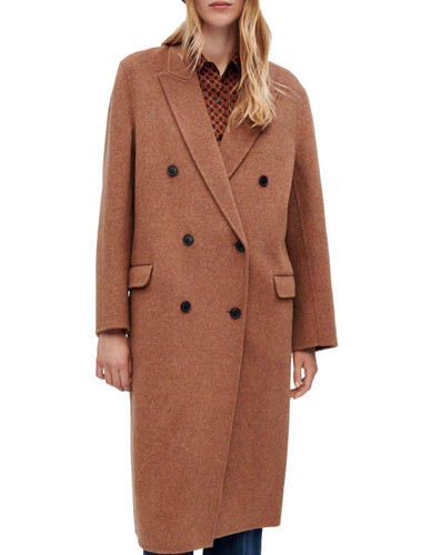 Maje manteau long - femme, marron