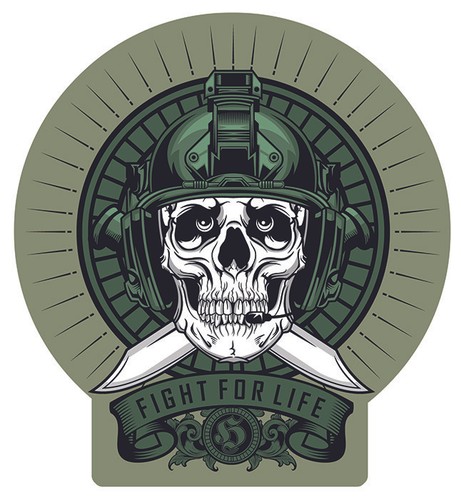 Fight for life casque soldat - for,