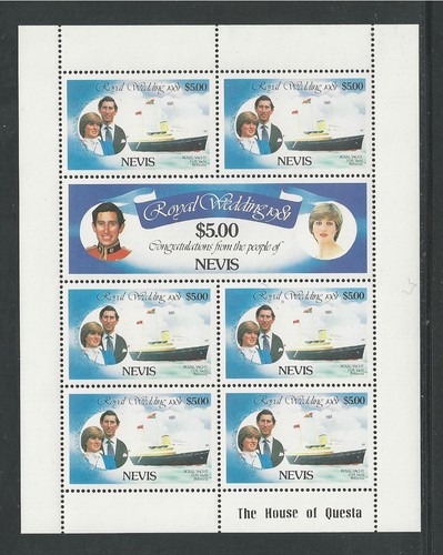 Nevis 139 140 royal wedding - #139-140,