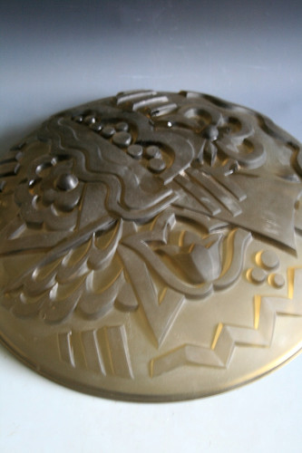 Art deco french glass bowl - art,