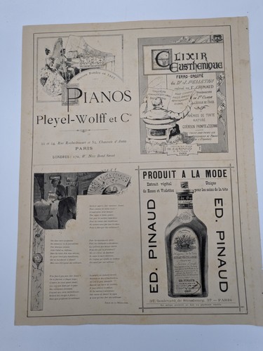 Page publicité xixe - page, de
