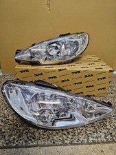 2X PHARE AVANT DROIT + GAUCHE ÉLECTRIQUE H7 H7 POUR PEUGEOT 206 1998- CHROM