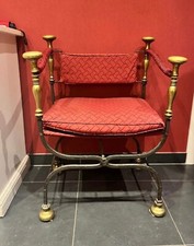 Fauteuil Curule Italien en Fer
