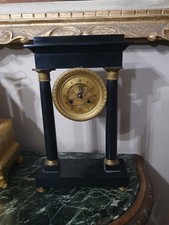 PENDULE PORTIQUE 2 Colonnes MARBRE Mouvement A Fil 