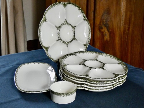 Vintage service huîtres - à,