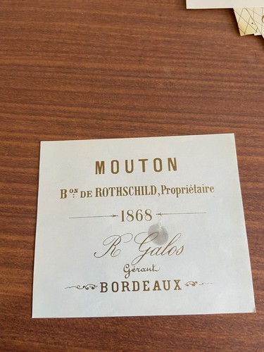 Etiquette château mouton - château,