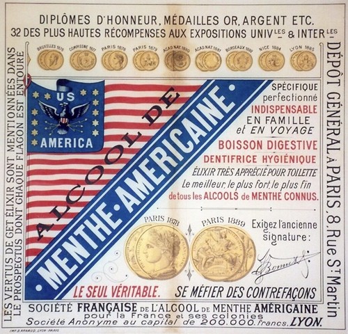 Alcool menthe americaine - menthe, americaine"