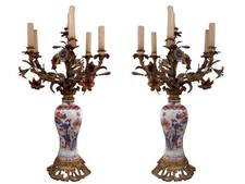 Lampes en Imari montés bronze