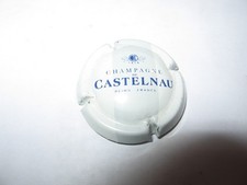 1 capsule de champagne De Castelnau N°7 blanc et bleu bandes grise