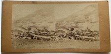 Ville à identifier Suisse possible c1865 Photo Stereo Albumine Vintage P77L4n