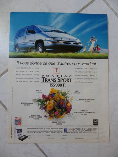 Publicité pontiac trans - pontiac, sport
