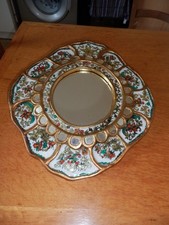 ANCIEN MIROIR VERRE  EGLOMISE BICEPHALE ANNEE 1960/ 1970