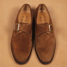 ALFRED SARGENT for Shipton & Heneage mens single monk suede leather UK 6 / EU 40