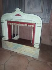 Ancien theatre de table / salon castelet c.1910 1920 ( objet  repeint ) guignol