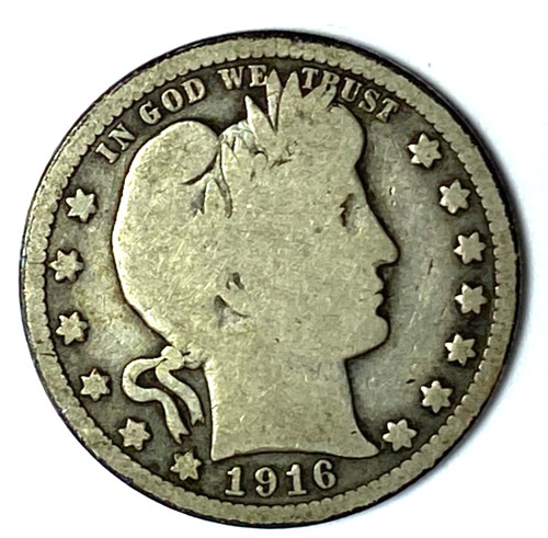 1916 25c barber - 1916, silver