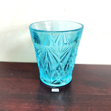 1930s Vintage Aqua Bleu Verre Gobelet Ancien BAR Décoratif de Collection GT155