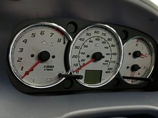 Pour Daihatsu Terios 00-05 Anneaux en aluminium poli pour le groupe de compteurs