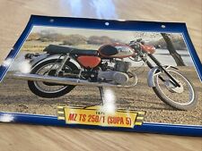 MZ TS250 / 1 SUPA 5 1978 250 TS fiche carte moto passion collection Atlas