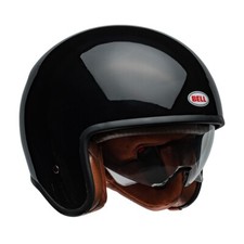 Casque Moto Jet Vintage Bell TX501 Noir Brillant En Fibre ECE2206