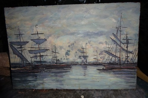 Tableau paysage marin bateaux - paysage,