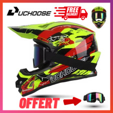 Casque Moto Cross Taille S/M/L/XL avec Lunettes Offerte