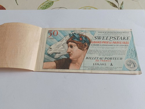 1935 ancien carnet ticket - ancien,