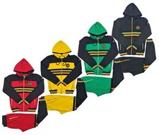 Time Is Money Rasta Streetwear Survêtement Coton Reggae 2-Piece Zip Sweat Jogger