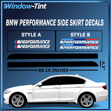 2 X Universel BMW M Performance Côté de la Jupe Stickers Vinyle Choix 2 Modèles