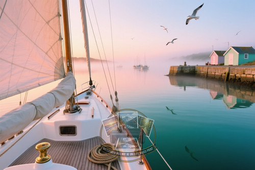 Classic white gaff - classic, rigged