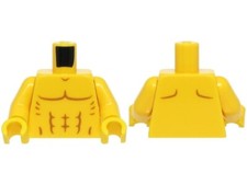LEGO 973pb5732c01 Torso Bare Chest with Muscles Outline, Shoulder Contours on Ba