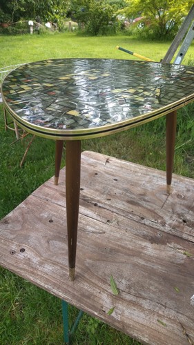 Ancien guéridon table tripode - table,