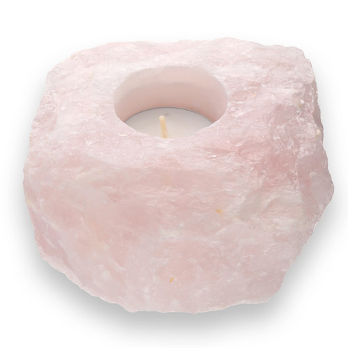 Bougeoir quartz rose x - bougeoir,
