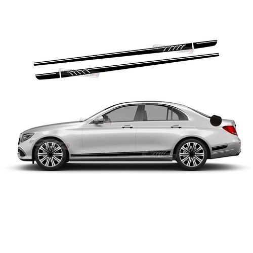 Car door side stripes stickers - car,