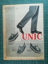 718 PUBLICITE ANCIENNE 1950 Chaussures Fenestrier Unic dos Blancheur Persil