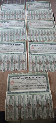 Lot actions porteur de - de,