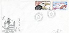 Lettre  signée Paul emile Victor pour son 80 eme anniversaire Terre Adelie