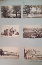 Rare planche de photos Ville Bruxelles fin XIXe - début XXe Belgique monuments
