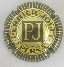 capsule champagne PERRIER JOUET n°52 jaune or et noir