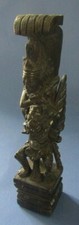 Sculpture balinais Vishnu Riding Garuda Hindu   Carved Wood statue