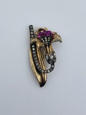 Broche Fleur En Argent